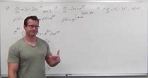 Solving Linear Differential Equations with an Integrating Factor (Differential Equations 16)