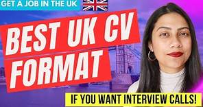 [FREE] UK CV Format | UK Resume to get Interview Calls | UK Work Visa 2023