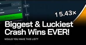 These are Top 10 Biggest & Luckiest Crash Gambling Wins EVER!