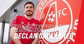 Declan Gallagher on his first day as a Dons player
