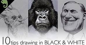 10 tips for drawing in BLACK & WHITE