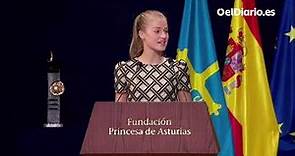 Discurso de Leonor durante la entrega de los Premios Princesa de Asturias