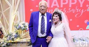 92歲黃夏蕙結婚35周年再披白紗　狂曬事業線：fit唔fit啊？
