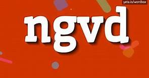 NGVD - How to say Ngvd?