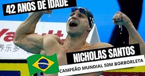 NICHOLAS SANTOS 42 anos 🇧🇷🥇 | 50m butterfly 🏊‍♂️| 16th FINA World Swimming Championships (25m) 2022