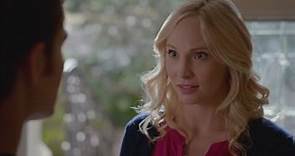 The Vampire Diaries 7x08 Caroline tells Stefan she is pregnant with Alaric's twins Josie and Lizzie