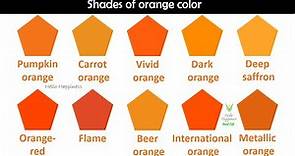 Shades of Orange Color With Names | Orange Color Shades with their name and image #color #orange