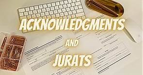 How do I complete a notarial certificate? | Acknowledgments and Jurats