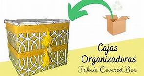 ♻️ CAJAS DE CARTÓN FORRADAS CON TELA 📦 / DIY how to make Fabric Covered box
