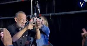 Tom Hanks lo da todo en el segundo concierto de Bruce Springsteen en Barcelona