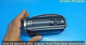 How to remove info display from live view, Panasonic HC V180K Full HD Camcorder Settings