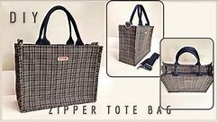 DIY Zipper Tote Bag Tutorial | How To Make Zippered Tote Bag