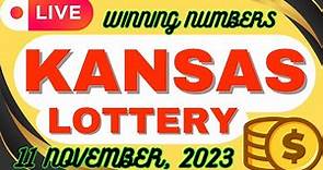 Kansas Evening Lottery Draw Results For - Nov 11, 2023 - Pick 3 - Super Kansas Cash - Mega Millions