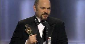 Anthony Minghella winning an Oscar® for "The English Patient"