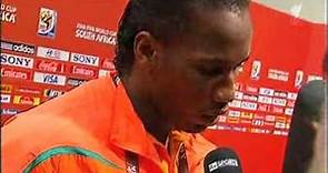 English Interview with Didier Drogba and Didier Zokora after the Portugal game at the 2010 World Cup