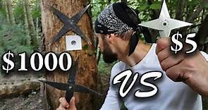 $5 Shuriken VS $1000 RARE Spetsnaz Shuriken (Throwing Test/Unboxing)