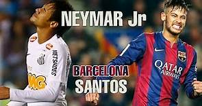 Neymar Jr. Santos vs. Neymar Jr. Barcelona ● Skills & Goals || HD 2015 ||