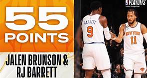 Jalen Brunson (29 PTS) & RJ Barrett (26 PTS) Combine for 55 Points In Knicks Game 4 W!