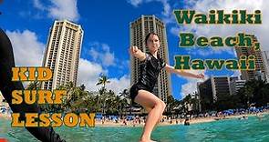 Kahu Surf School, Waikiki Beach, Hawaii, Kid Surf Lesson