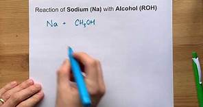 Reaction of Sodium (Na) with alcohol (ROH)