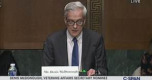 Veterans Affairs Secretary Confirmation Hearing for Denis McDonough- Opening Statement