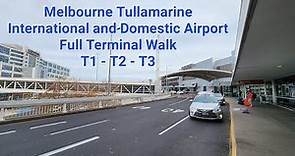 Full Walk Melbourne Tullamarine International Domestic Airport Terminals 1 - 2 - 3 Qantas Australia