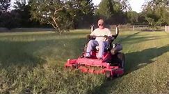 CUTTING TALL, THICK GRASS WITH GRAVELY PRO RIDE