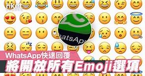【WhatsApp】WhatsApp Emoji快速回覆功能　將可選擇更多表情符號 - 香港經濟日報 - 即時新聞頻道 - 科技