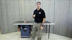 Tool Overview -10in Professional Table Saw