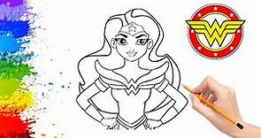 Dibujar y colorear Wonder Woman | Dibujos para niños