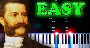 Johann Strauss II - The Blue Danube - EASY Piano Tutorial