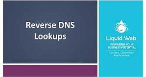 Reverse DNS Lookups