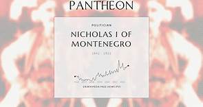 Nicholas I of Montenegro Biography - Last monarch of Montenegro from 1860 to 1918