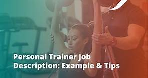 Personal Trainer Job Description Explained