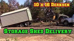 SHED DELIVERED (The Little Storage Shed, NOT My House) with @TheDogman | raw land homestead Arkansas