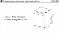 [LG Dishwasher] - AE Error code - Water leakage inside appliance