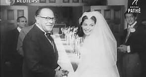 LONDON: FILM ACTRESS PIER ANGELI DIES (BLACK AND WHITE LIBRARY SCENES OF HER TWO WEDDINGS) (1971)