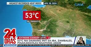 53°C na damang init sa Iba, Zambales, pinakamataas ngayong araw | 24 Oras Weekend