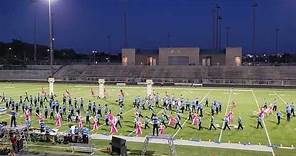 Blue Valley West high school marching Red & Silver Brigade