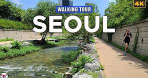 Seoul KOREA - Cheonggyecheon Stream & Sewoon Plaza Sky-deck Walkway