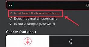 What is | Is at least 8 characters long password