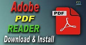 Download & Install Adobe pdf reader for all windows