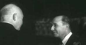 1959 12 21 NODO Blanco y negro Eisenhower Presidente de Estados Unidos visita a España y a Franco