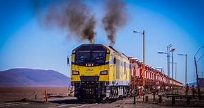 La locomotora más moderna de Sudamérica llega a Chile (Ferrocarril Internacional Bolivia - Chile).