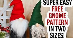 Free Christmas Gnome Pattern / DIY Gnome / DIY Christmas Gnome / Holiday Gnome / Free Gnome Pattern