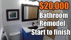 $20,000 Bathroom Remodel Start To Finish | THE HANDYMAN |