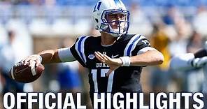 Daniel Jones Official Highlights | Duke QB