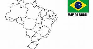 Map of Brazil. Como desenhar o mapa do Brasil.