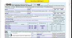 How to fill out IRS form 1040 for 2018