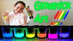 Rainbow Glow Stick Art Easy Science Projects Experiments for Kids The Science Kid